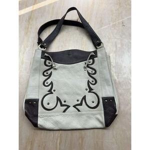 CARLA MANCINI SATCHEL TEXTURED Pebble LEATHER HANDBAG